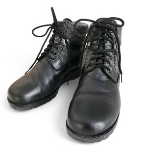 SAUTE-MOUTON winter boots leather made in Canada 100% woven wool lining size 39